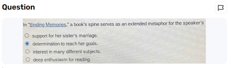 What Does the Book’s Spine Symbolize for the Speaker in "Binding Memories"?